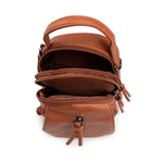Multi Layers Retro Soft Leather Handbag Ladies Multi Pockets Crossbody Bag