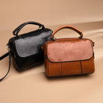 Women Vintage Leather Tote Handbag Large Capacity Work Shoulder Bag