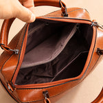 Women Vintage Leather Tote Handbag Large Capacity Work Shoulder Bag