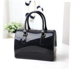 Obangbag Black Women Chic Cute Summer Colorful Transparent Plastic PVC Handbag