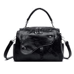 Obangbag Black Women Chic Stylish Roomy Multifunction Leather Handbag Crossbody Bag Backpack