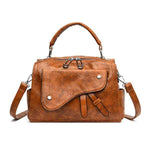 Obangbag Brown Women Chic Stylish Roomy Multifunction Leather Handbag Crossbody Bag Backpack