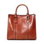 Obangbag Brown Women Vintage Retro Chic Large Capacity Multifunction Oil Wax Leather Tote Bag Crossbody Bag for Work