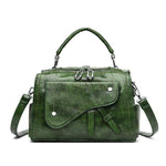 Obangbag Green Women Chic Stylish Roomy Multifunction Leather Handbag Crossbody Bag Backpack