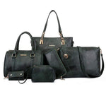 Obangbag Green Women Vintage Large Capacity Multifunction Professional Leather Bag Set Handbag Crossbody Bag Purse Card Holder