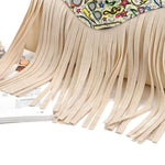 Obangbag Ladies Retro Fringed Shoulder Bag Small Soft Leather Work Crossbody Bag