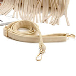 Obangbag Ladies Retro Fringed Shoulder Bag Small Soft Leather Work Crossbody Bag