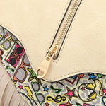Obangbag Ladies Retro Fringed Shoulder Bag Small Soft Leather Work Crossbody Bag