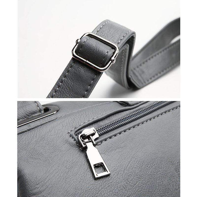 Obangbag Multi Function Shoulder Bag Multi Pocket Vintage iPad Handbag