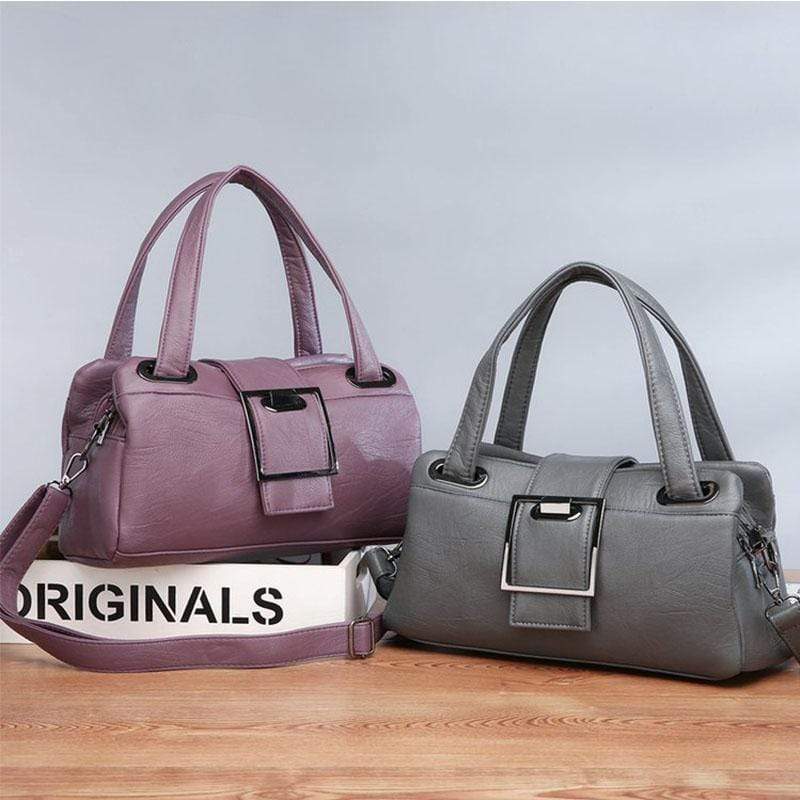 Obangbag Multi Function Shoulder Bag Multi Pocket Vintage iPad Handbag