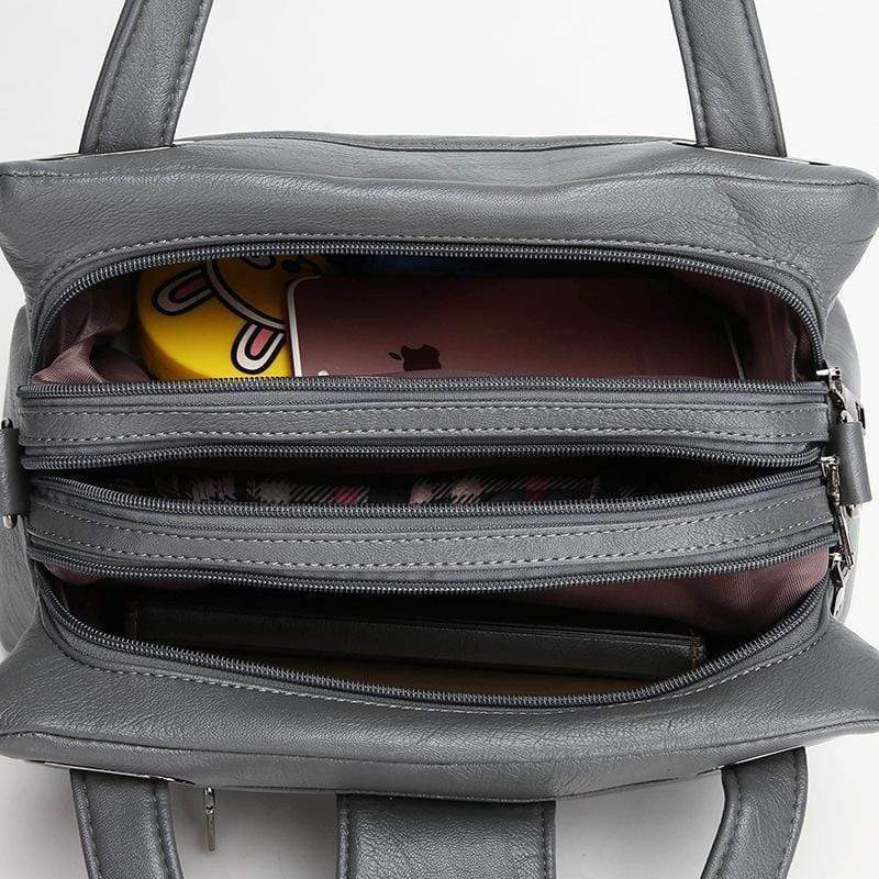 Obangbag Multi Function Shoulder Bag Multi Pocket Vintage iPad Handbag