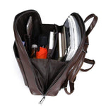Obangbag Multi Pockets Retro Vintage Oil Wax Leather Women Travel Computer Laptop Large Backpack