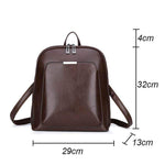 Obangbag Multi Pockets Retro Vintage Oil Wax Leather Women Travel Computer Laptop Large Backpack