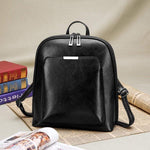 Obangbag Multi Pockets Retro Vintage Oil Wax Leather Women Travel Computer Laptop Large Backpack