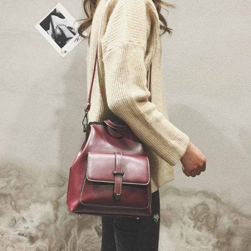 Obangbag Multifunction Retro Vintage Backpack Shoulder Bag Backpack
