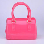 Obangbag Red Women Chic Cute Summer Colorful Transparent Plastic PVC Handbag