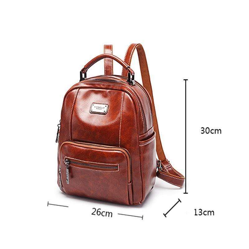 Obangbag Retro Vintage Large Capacity Oil Wax Backpack