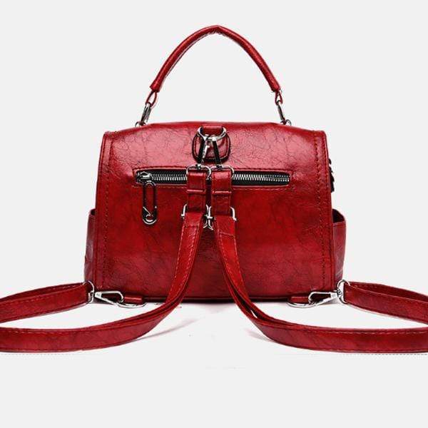 Obangbag Women Chic Stylish Roomy Multifunction Leather Handbag Crossbody Backpack