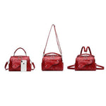 Obangbag Women Chic Stylish Roomy Multifunction Leather Handbag Crossbody Bag Backpack