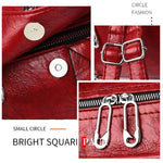 Obangbag Women Chic Stylish Roomy Multifunction Leather Handbag Crossbody Bag Backpack