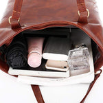 Obangbag Women Vintage Large Capacity Multifunction Professional Leather Bag Set Handbag Crossbody Bag Purse Card Holder