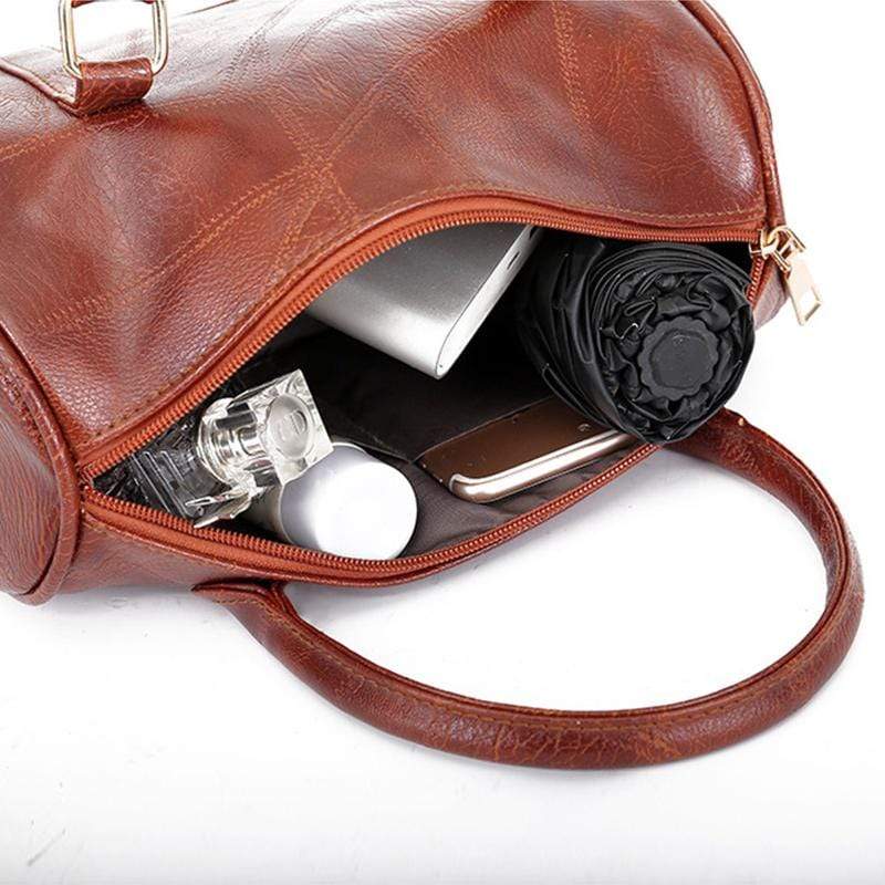 Obangbag Women Vintage Large Capacity Multifunction Professional Leather Bag Set Handbag Crossbody Bag Purse Card Holder