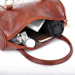 Obangbag Women Vintage Large Capacity Multifunction Professional Leather Bag Set Handbag Crossbody Bag Purse Card Holder
