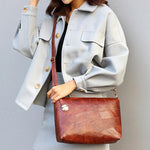 Obangbag Women Vintage Large Capacity Multifunction Professional Leather Bag Set Handbag Crossbody Bag Purse Card Holder