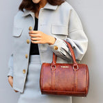 Obangbag Women Vintage Large Capacity Multifunction Professional Leather Bag Set Handbag Crossbody Bag Purse Card Holder
