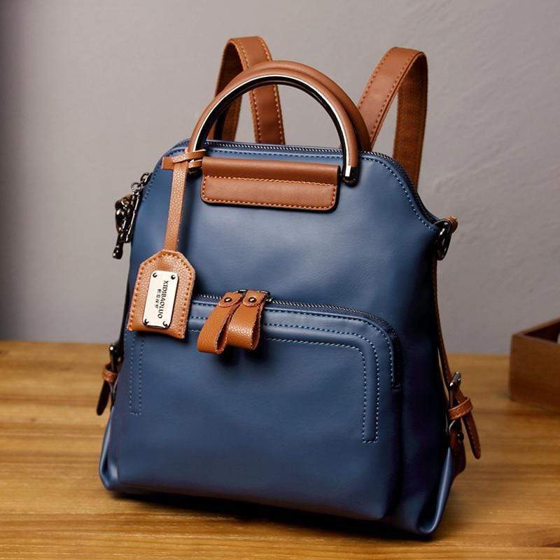 Vintage Multi Pocket Backpack Multifunction Work Shoulder Bag