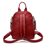 Obangbag Women Vintage Multifunction Roomy PU Leather Backpack Shoulder Bag Bookbag