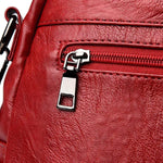 Obangbag Women Vintage Multifunction Roomy PU Leather Backpack Shoulder Bag Bookbag