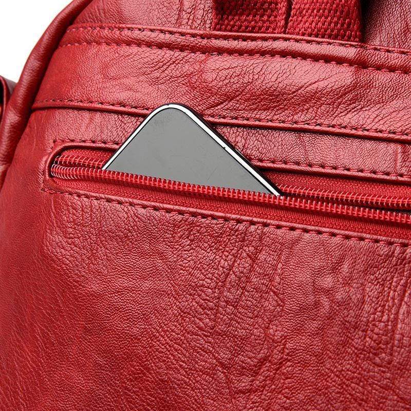 Obangbag Women Vintage Multifunction Roomy PU Leather Backpack Shoulder Bag Bookbag