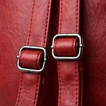 Obangbag Women Vintage Multifunction Roomy PU Leather Backpack Shoulder Bag Bookbag