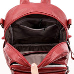 Obangbag Women Vintage Multifunction Roomy PU Leather Backpack Shoulder Bag Bookbag