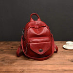 Obangbag Women Vintage Multifunction Roomy PU Leather Backpack Shoulder Bag Bookbag