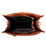 Obangbag Women Vintage Retro Chic Large Capacity Multifunction Oil Wax Leather Tote Bag Crossbody Bag for Work